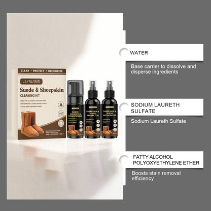 JAYSUING shoe care set, suede suede, suitable for gentle cleaning and decontamination, daily shoe care