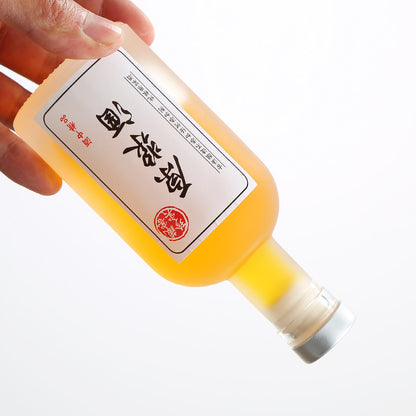 Wholesale vodka bottle yellow wine foreign wine bottle transparent self-brewing fruit wine bottle white wine bottle empty bottle frosted empty wine bottle