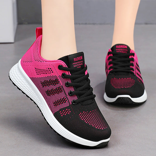 Women's spring new arrivals: plus size athletic shoes, cross-border dropshipping, mesh sneakers, fashionable and versatile flats, soft sole casual shoes