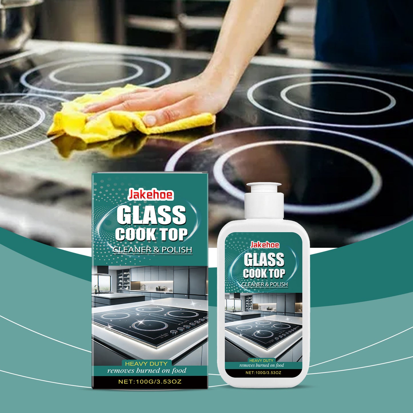 Jakehoe glass stove cleaning polish, household kitchen cleaning electromagnetic ceramic stove decontamination clean