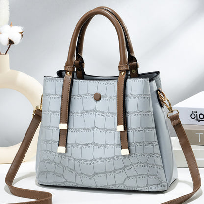 New arrival crocodile pattern texture styling large capacity cross-border western style fashion women's large bag shoulder cross-body one piece dropshipping
