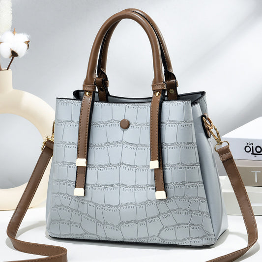 New arrival crocodile pattern texture styling large capacity cross-border western style fashion women's large bag shoulder cross-body one piece dropshipping