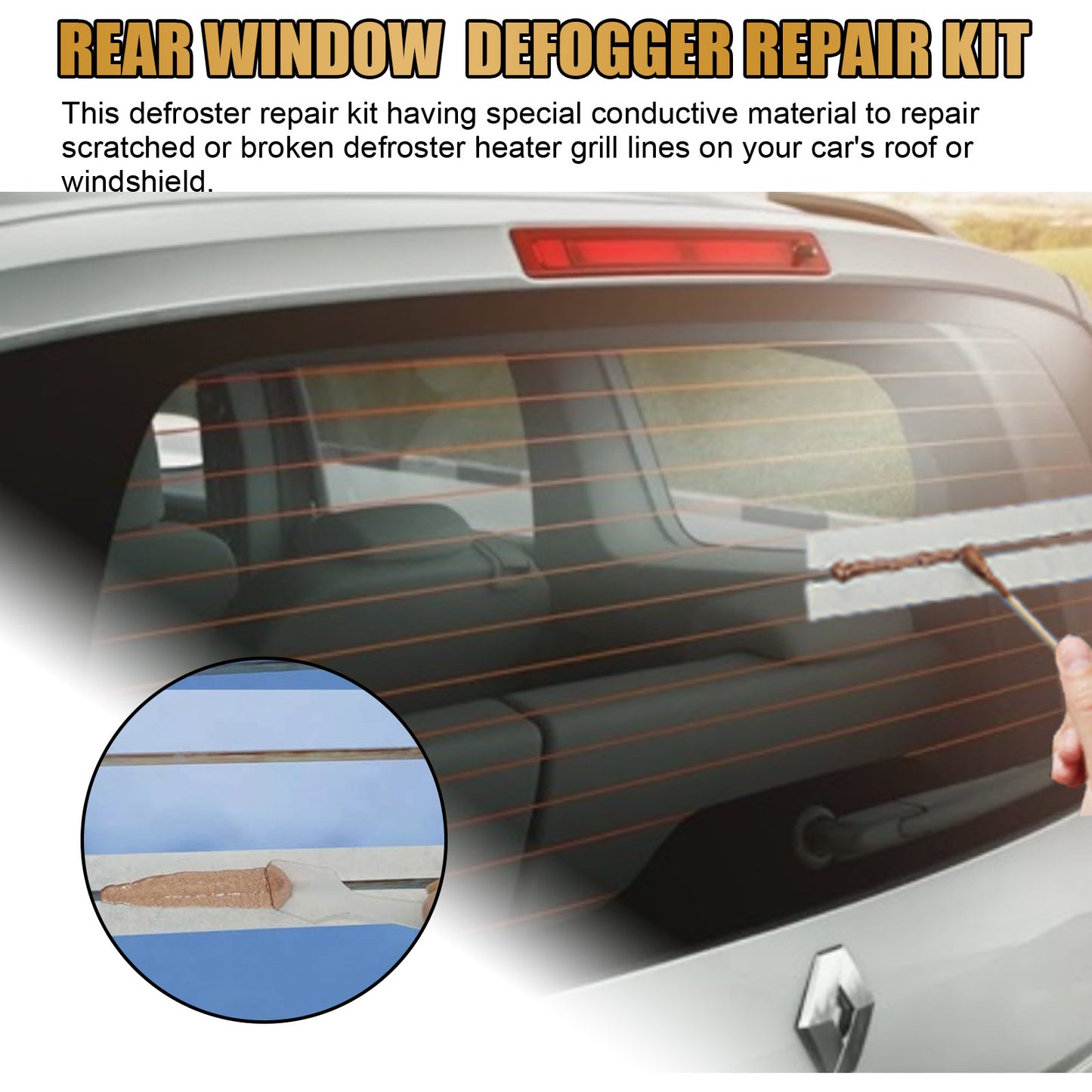 Rayhong Rear Window Defogging Repair Kit, Rear Window Heater Defogger Repair Kit, Grille Wire Repair Kit