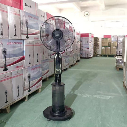 Factory direct export quality home use spray fan - floor fan with remote control, oscillation, humidification, and high airflow