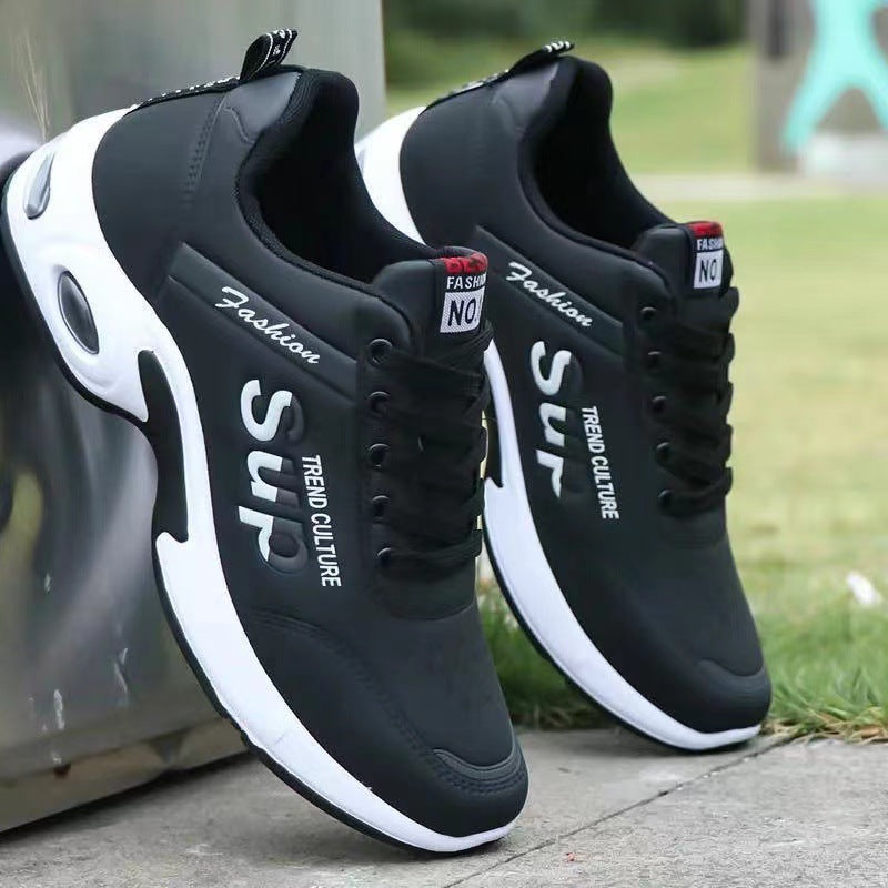 Cross-border men's shoes: new korean style fashionable men's shoes, breathable flyknit yeezy sneakers, soft sole athletic casual trendy shoes - wholesale