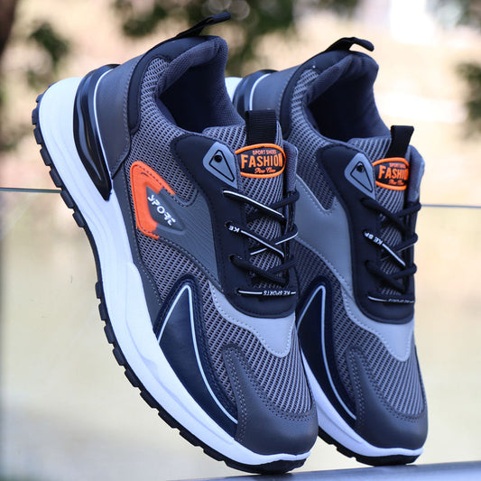 Men's cross-border trade athletic & casual shoes - flyknit mesh breathable running shoes - stylish lightweight dad shoes - wholesale