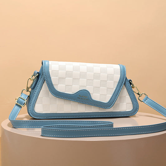 Women's bag 2024 summer new arrival: minimalist trendy fashion small square bag, shoulder bag, crossbody bag, color block cross-border handbag