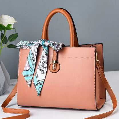 2026 new fashion silk scarf handbag large capacity shoulder bag ladies bag high-end texture crossbody bag - dropshipping available