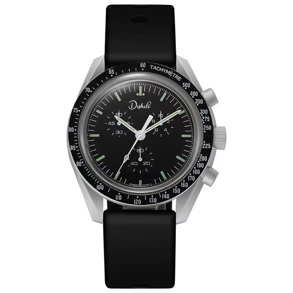 tiktok hot-selling couple's student super-lightweight silicone casual sports watch - planet & moon series