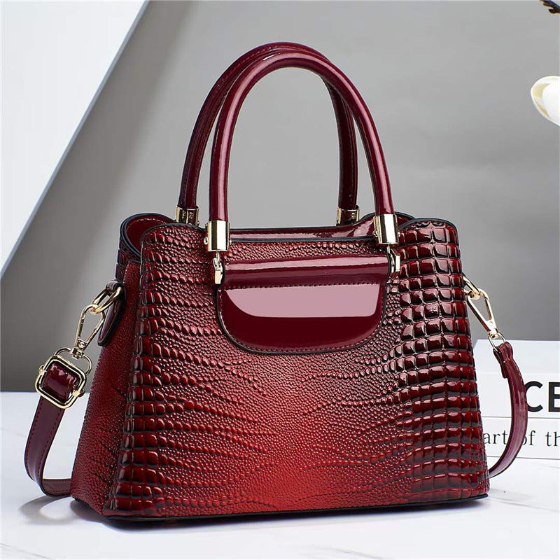 New trendy fashion women's bag - shoulder bag, crossbody bag, handbag - vintage crocodile pattern, large capacity, mom bag - dropshipping available