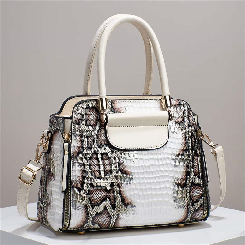 Women's bag 2026 new style trendy fashion large capacity crocodile embossed handbag shoulder bag crossbody bag