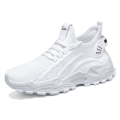 Women's new plus size athletic shoes - cross-border flyknit breathable sneakers, lightweight comfortable mesh shoes, low-cut design, women's size 43