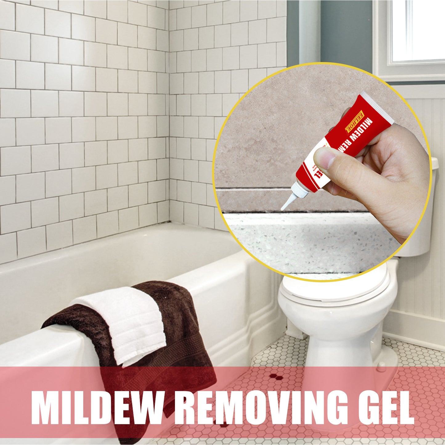 EELHOE Tile mildew remover, bathroom kitchen wall cleaning stain mildew remover gel wall cleaner
