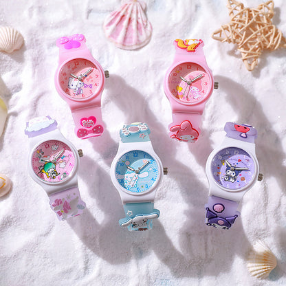 New cute cartoon kids' watch - jelly elementary school student quartz watch - gift for boys and girls