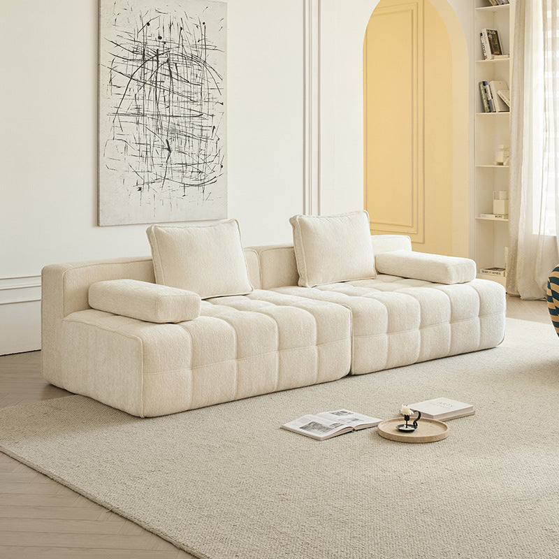 Vacuum compressed sofa modules, compression sofa roll pack, all-sponge small apartment export velvet sofa
