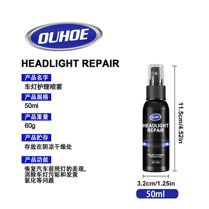 OUHOE Lamp Care Spray Car Headlight Shade Scratch Polishing Repair Refurbishment Care Spray