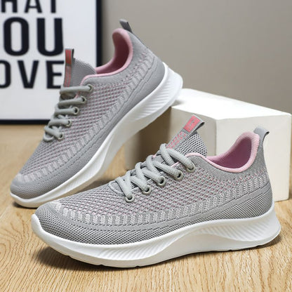 Women's versatile spring mesh breathable sneakers - comfortable casual lightweight running shoes - wholesale available