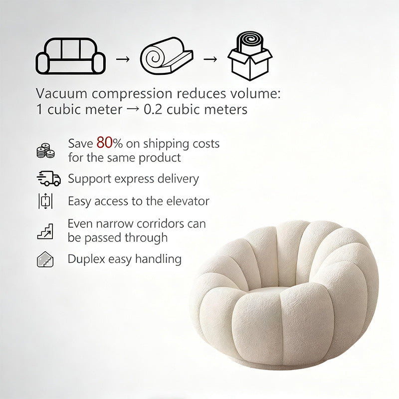 Lazy pumpkin compressed sofa single double reclining sleeper bedroom living room balcony sofa chair
