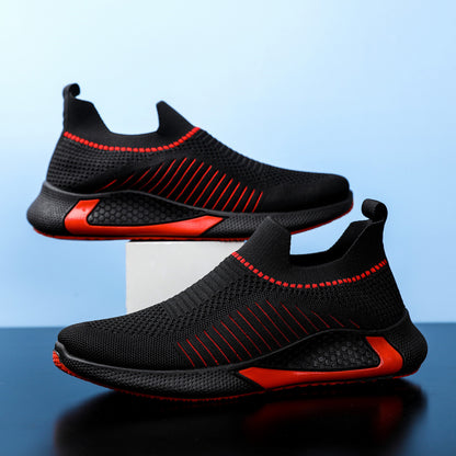 Men's shoes 2025 new korean style trendy casual shoes breathable slip-on loafers cross-border plus size athletic shoes