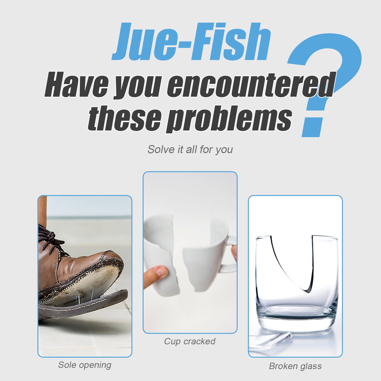 JUE-FISH shoe glue, sports shoes leather shoes waterproof multi-purpose shoe repair leather shoes sole glue adhesive