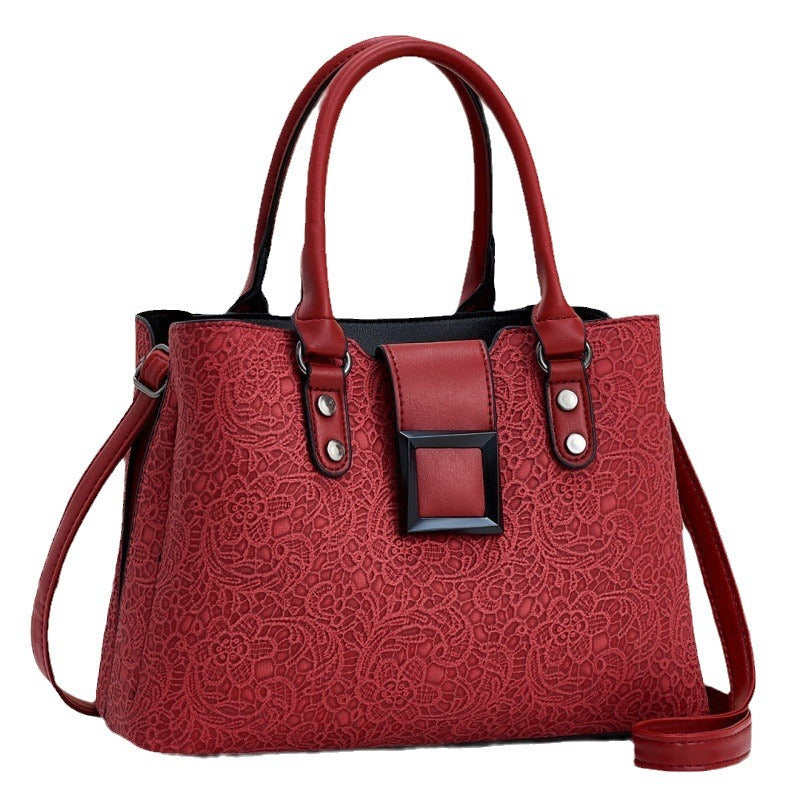 Wholesale women's handbags: 2026 spring new arrivals - european and american fashion lace pattern shoulder bag, tote, and crossbody bag - dropshipping available for export
