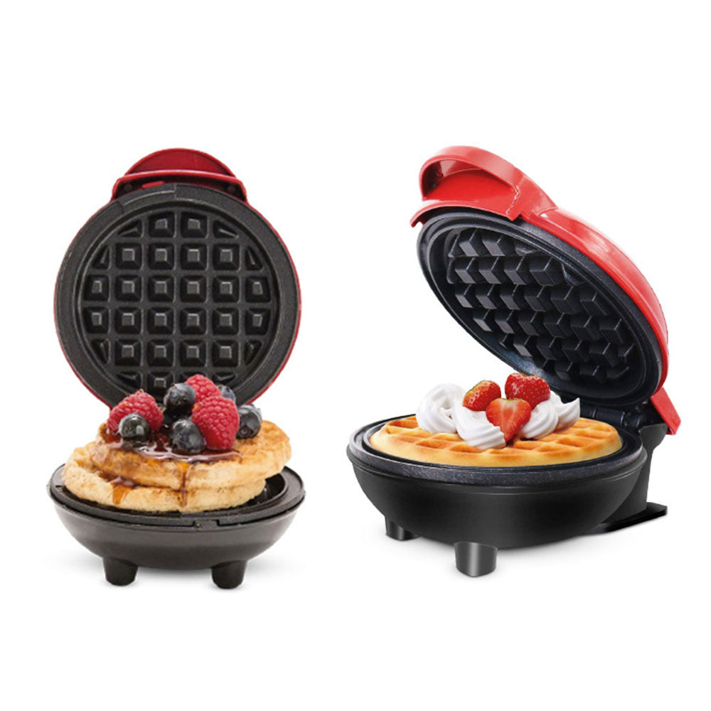 Portable mini heart waffle maker bread maker round sandwich maker light meal maker breakfast maker heart-shaped waffles