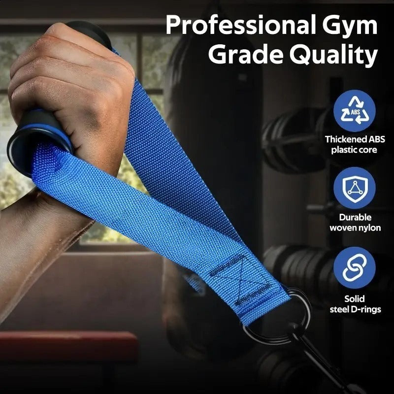 Resistance band handle - dual color grip, pull rope handle, back resistance band accessory, fitness equipment accessory