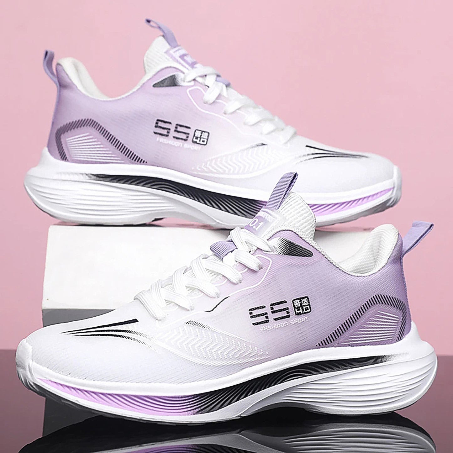 Women's spring ultralight mesh breathable athletic shoes, speed running shoes, versatile casual lightweight soft sole shock-absorbing sneakers