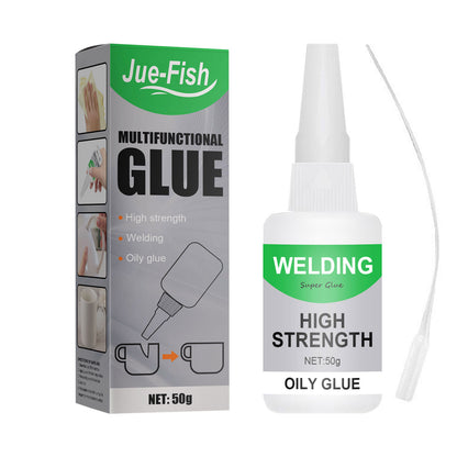 JUE FISH glue, special quick-drying for glass and wood, reinforced clear, waterproof and quick-sticking general-purpose glue, quick-drying glue