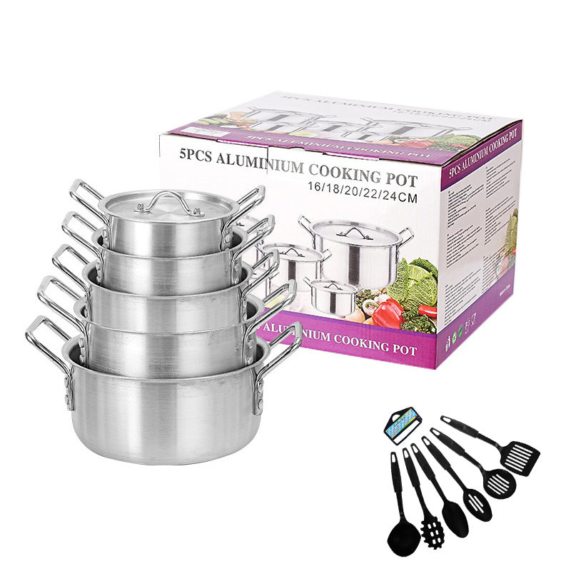 Manufacturer's african export aluminum pot 7-piece set pot aluminum sanding aluminum pot set 7in1