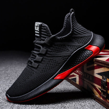 Flyknit men's shoes 2026 new korean style coconut shoes breathable mesh trendy shoes spring casual sports shoes men wholesale