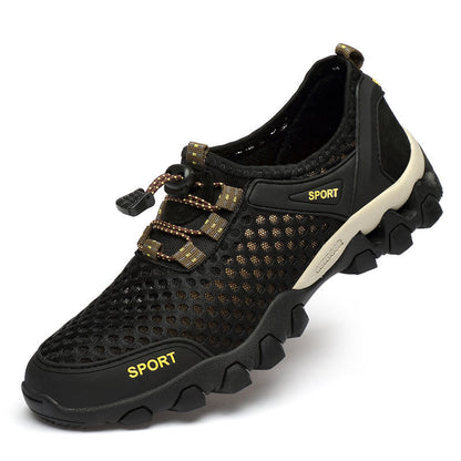 Breathable mesh water shoes - 2025 new summer outdoor hiking & trekking shoes - hollow-out river tracing shoes - anti-slip men's shoes