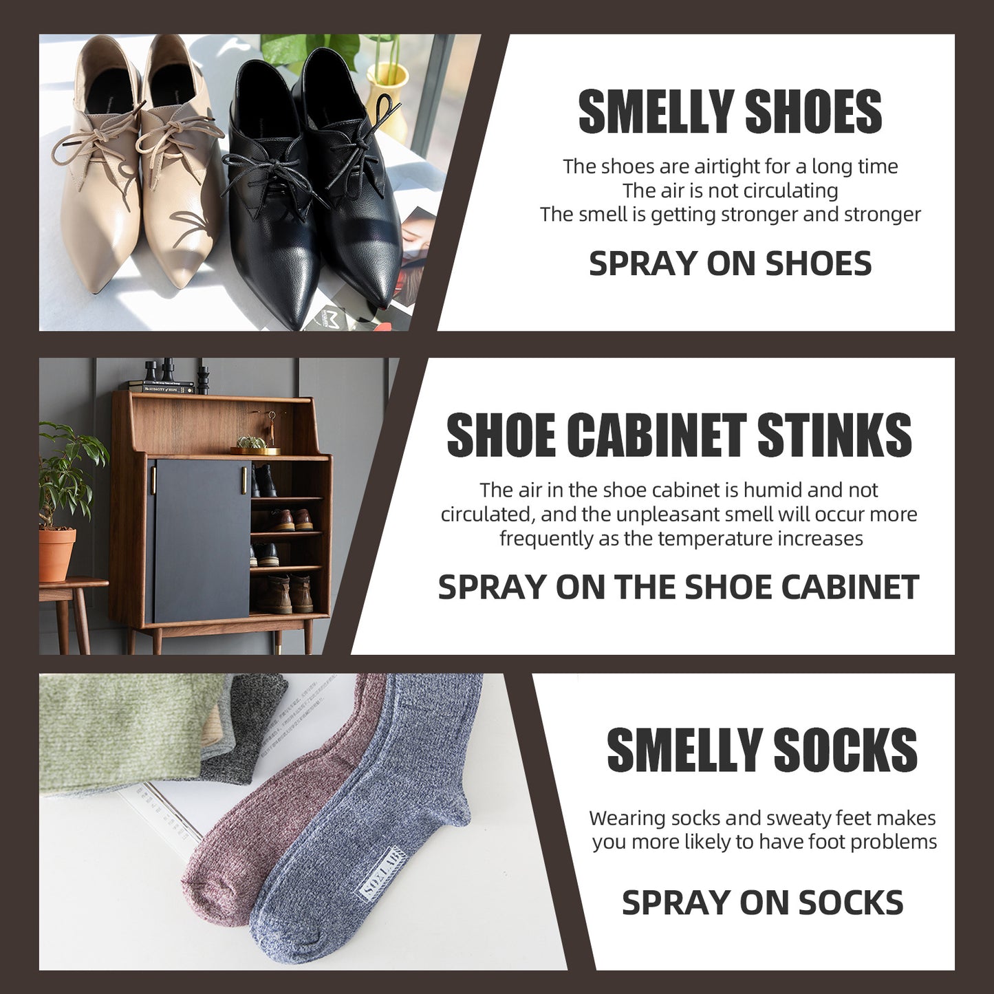 JUE-FISH shoe and socks deodorant, shoe cabinet deodorant spray to remove sweat, foot odor, odor, quick and long-lasting fragrance