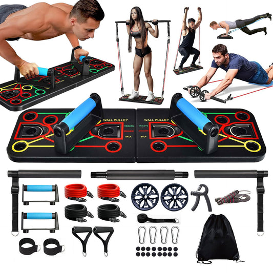 Cross-border multifunctional abdominal push-up board fitness board stand home exercise chest and abdominal muscle fitness equipment set