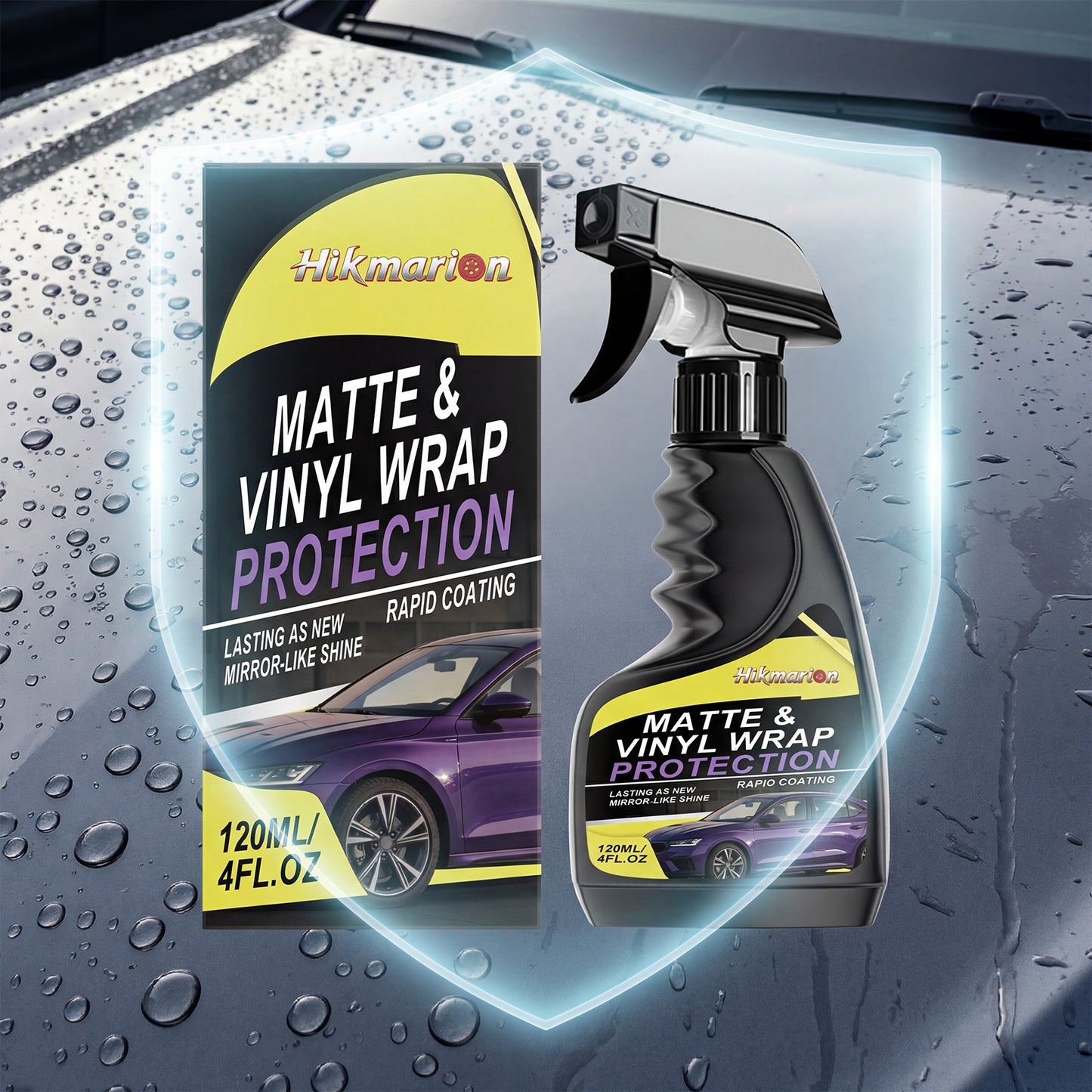 Hikmarion Automotive Coating Spray, Automotive Paint Cleaning Care Renovation Gloss Coating Brightening Care