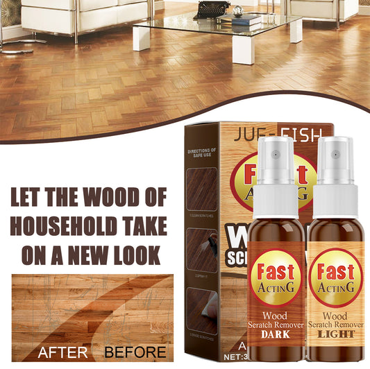 JUE-FISH Wood Floor Scratch Care Agent, Scratch Complementary Color Spray Furniture Floor Renovation Repair Care