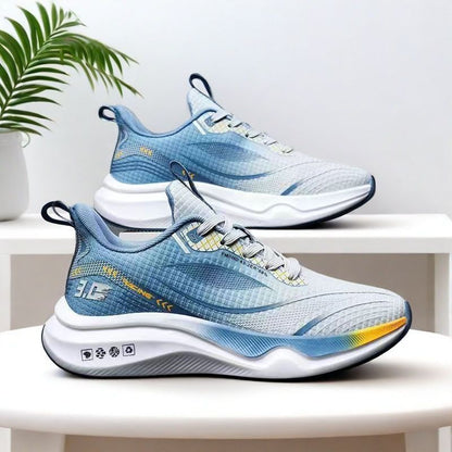 Men's new korean style breathable casual sneakers - trendy youth fashion soft sole lightweight flyknit running shoes