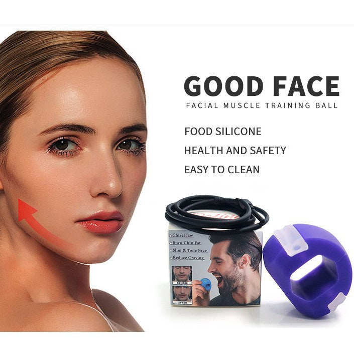 Facial masseter silicone exerciser face shaping masseter ball jaw trainer