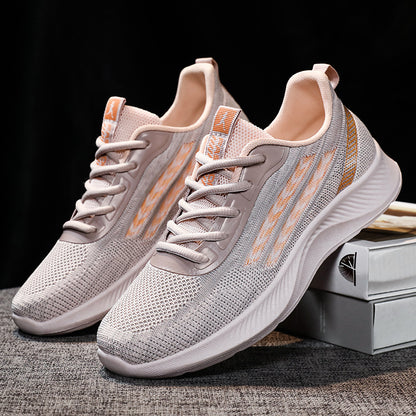 Women's shoes 2026 spring new breathable sneakers cross-border dropshipping single shoes fashion casual shoes flyknit mesh shoes