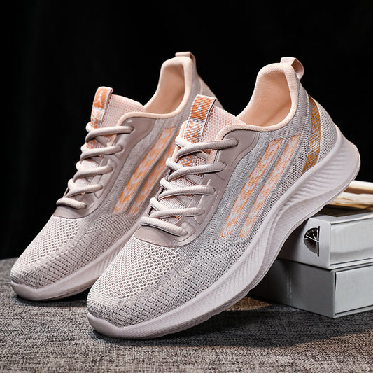 Women's shoes 2026 spring new breathable sneakers cross-border dropshipping single shoes fashion casual shoes flyknit mesh shoes