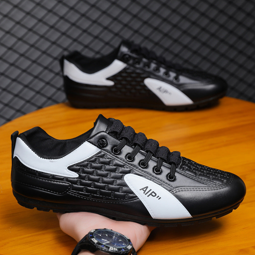 Men's flat casual shoes 2025 new soft sole sneakers lightweight breathable slip-on trendy shoes cross-border