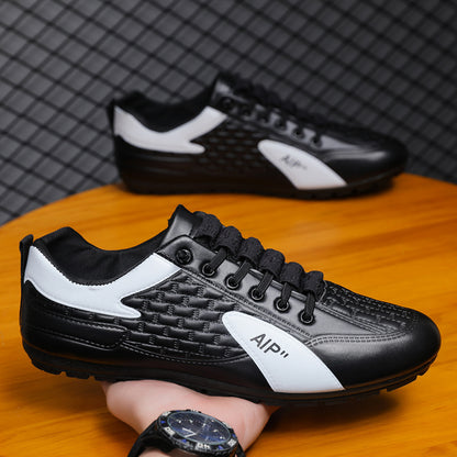 Men's flat casual shoes 2025 new soft sole sneakers lightweight breathable slip-on trendy shoes cross-border
