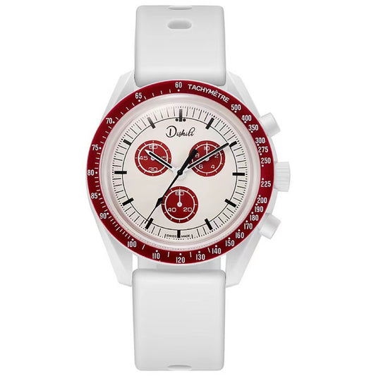 tiktok hot-selling couple's student super-lightweight silicone casual sports watch - planet & moon series