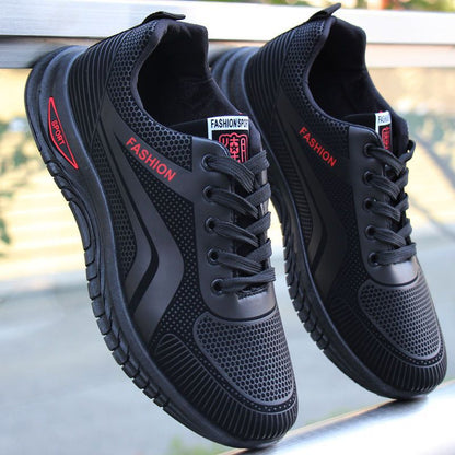 Soft-soled, durable men's shoes, 2025 autumn/winter men's leather casual shoes, stain-resistant, waterproof shoes, comfortable and lightweight sports shoes for men