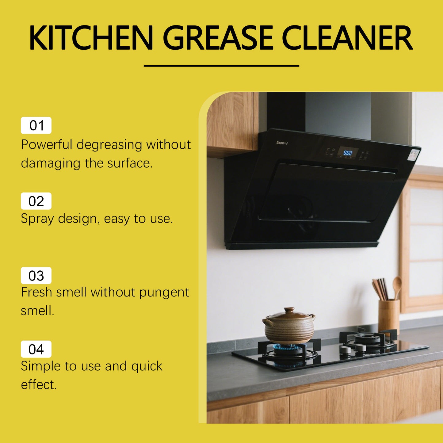 Jakehoe oil spray, household kitchen stove range hood cleaning oil dirt daily maintenance spray