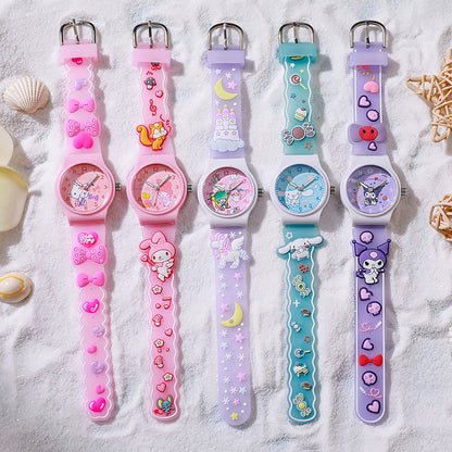 New cute cartoon kids' watch - jelly elementary school student quartz watch - gift for boys and girls
