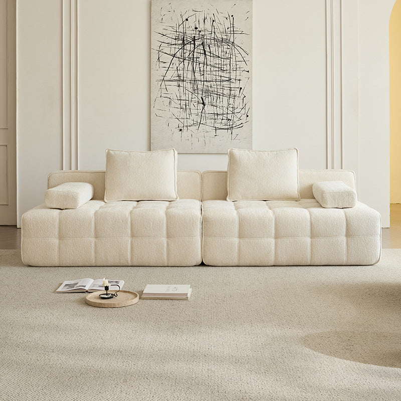 Vacuum compressed sofa modules, compression sofa roll pack, all-sponge small apartment export velvet sofa