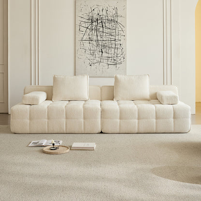 Vacuum compressed sofa modules, compression sofa roll pack, all-sponge small apartment export velvet sofa