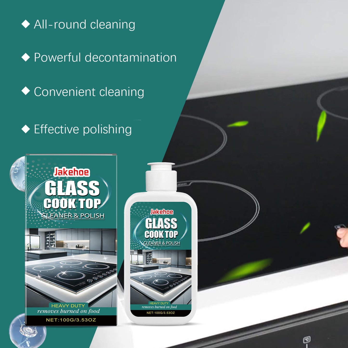 Jakehoe glass stove cleaning polish, household kitchen cleaning electromagnetic ceramic stove decontamination clean