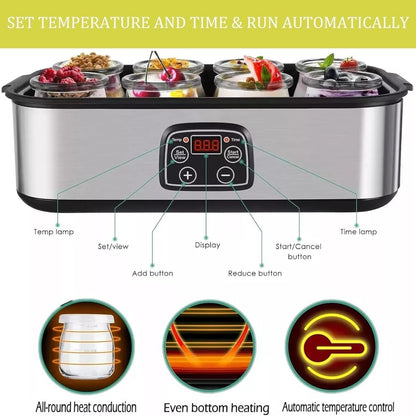 Cross-border 12-cup yogurt maker - homemade jam, ice cream, pudding, and breakfast machine - yogurt maker yogurt fermentation machine